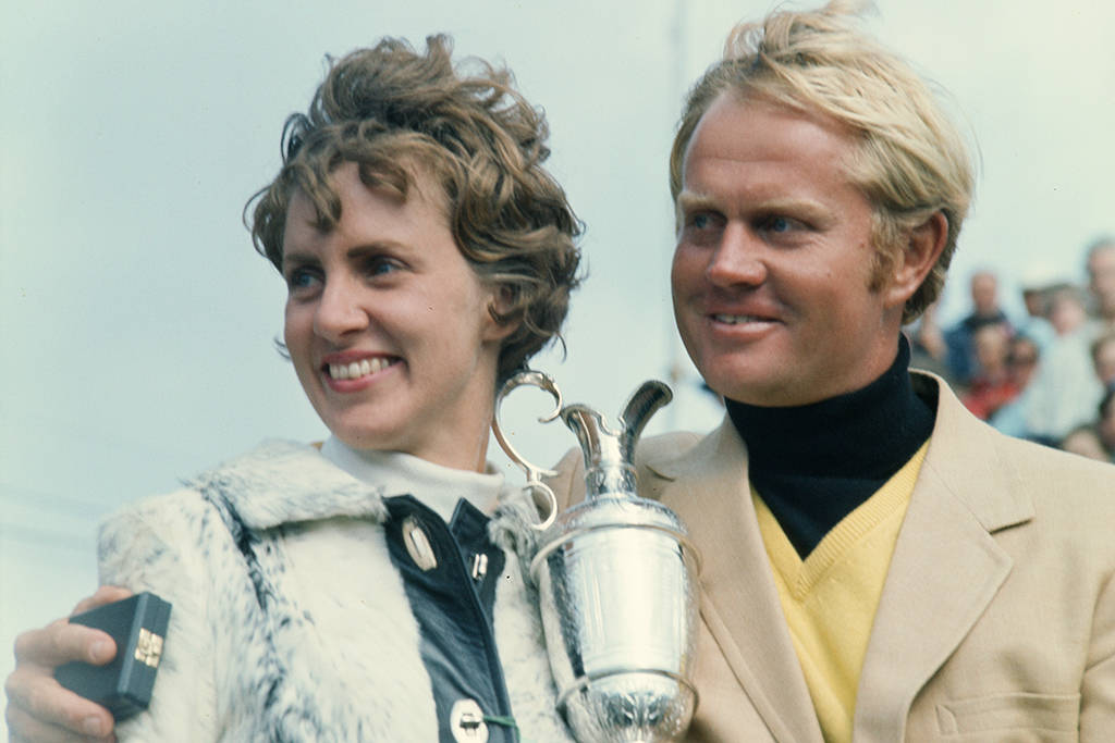 Jack Nicklaus and his wife, Barbara, following The Open in 1970
